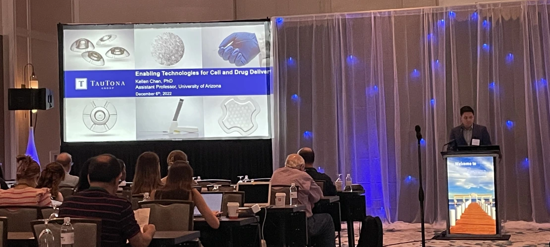 Kellen Chen, PhD, presenting at Innovations in Wound Healing Society