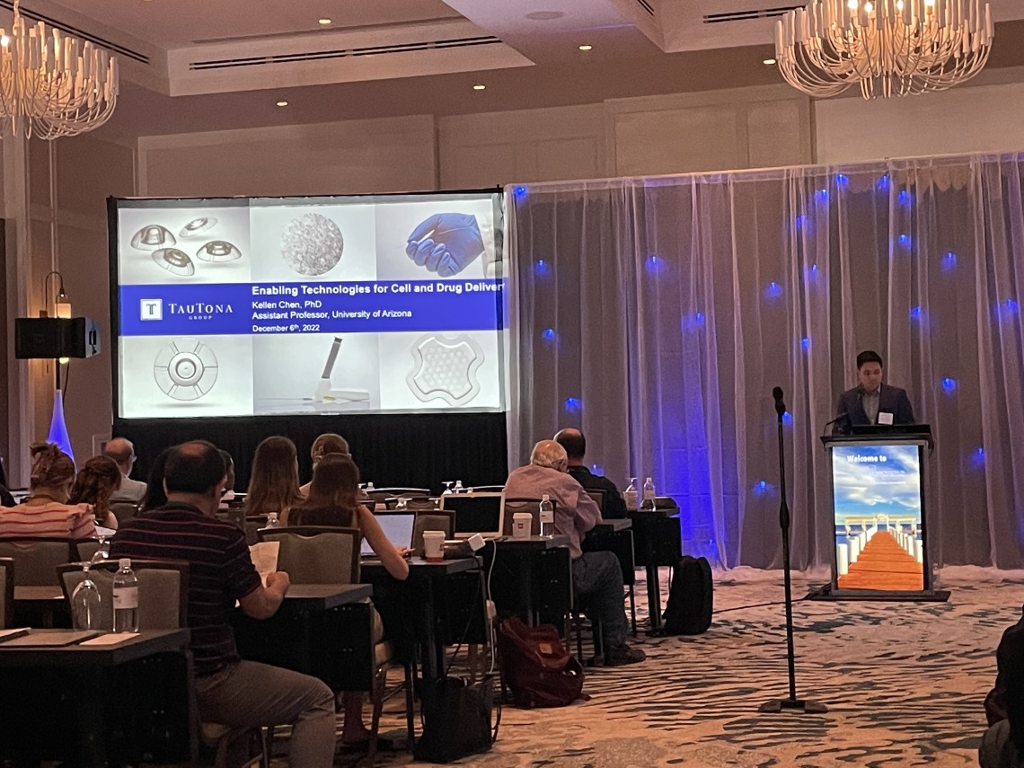 Kellen Chen, PhD, presenting at Innovations in Wound Healing Society